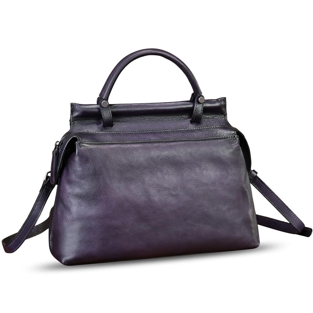 3258 Leather Handbag Retro Leather Crossbody Bag Pouch Vintage Handbag